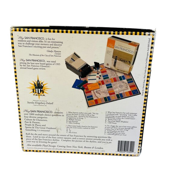 Play San Francisco Definitive City Trivia Board Game Collectible Gift - Picture 10 of 13